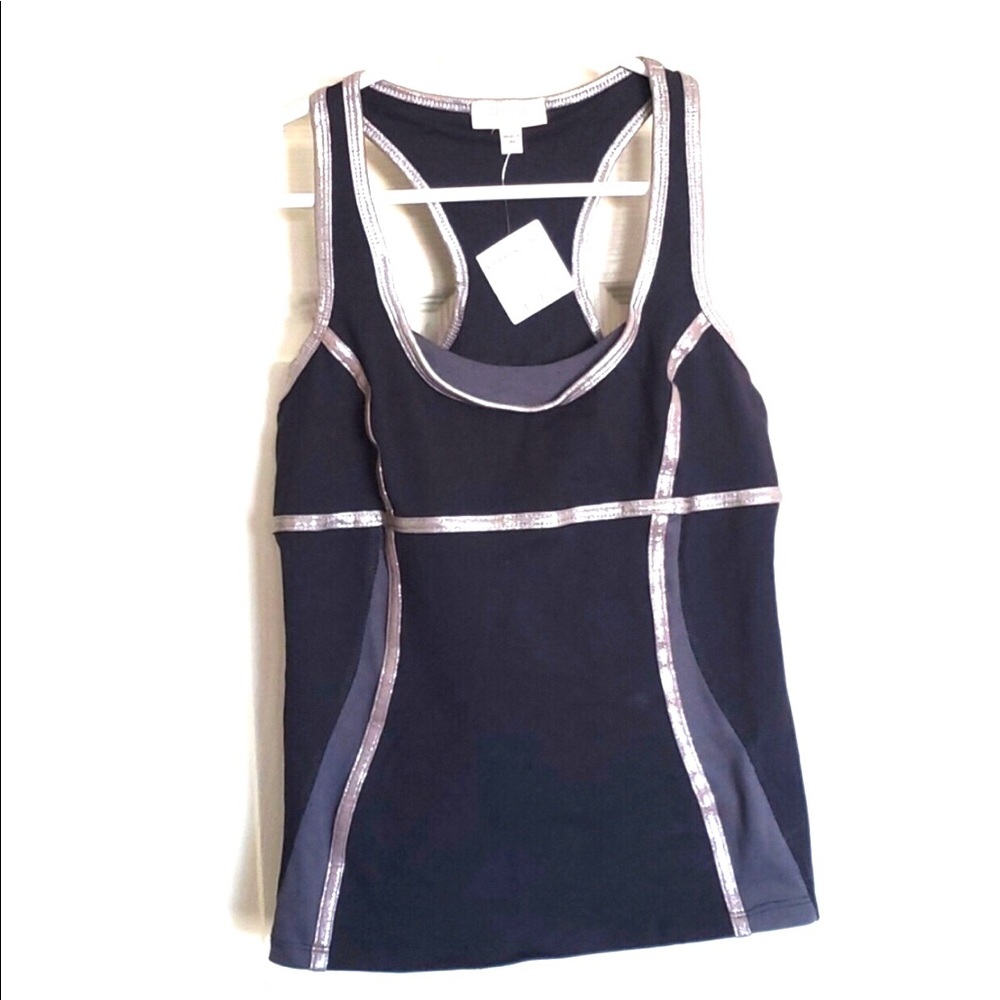 Womens Metallic Racerback Athletic Top Size Large